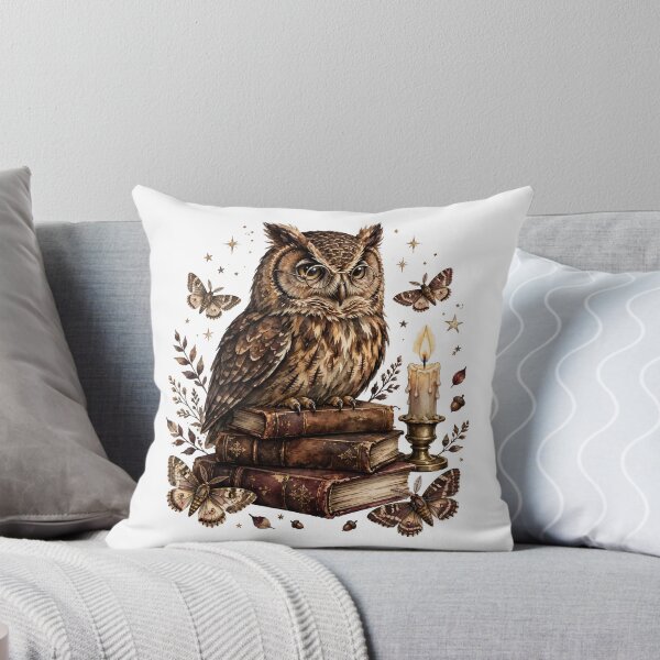 Item preview, Dark Academia Owl on Antique Books With Candle designed and sold by Wild Shades.