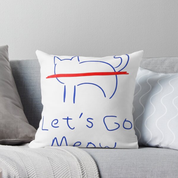 Item preview, Let's Go Meow Cute Cat Doodle Art designed and sold by BluelinesCo.