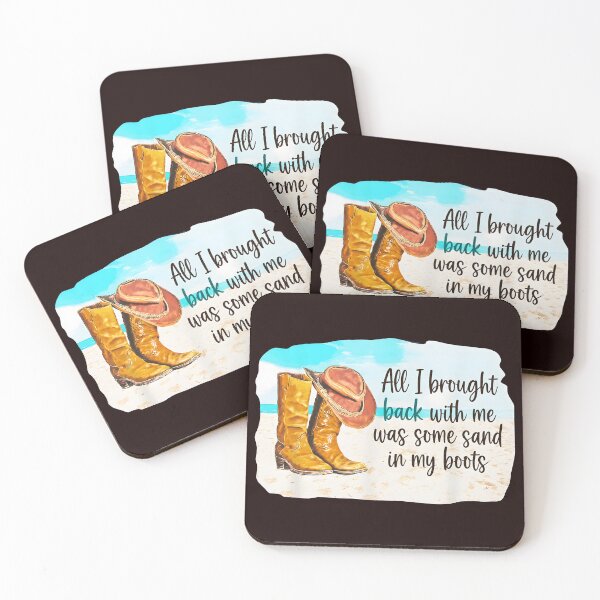 Item preview, Sand in Boots Beach Cowboy Hat Western Quote Art designed and sold by AXA-Walahada.