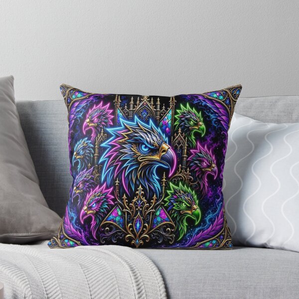 Item preview, Cyber Gothic Eagle Portal Neon Crest designed and sold by Breezes-of-Ida.