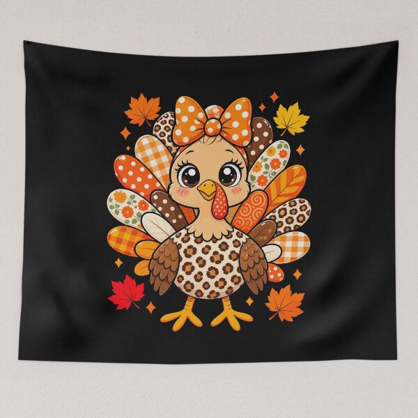 Item preview, Cute Thanksgiving Turkey Bow Autumn Pattern Design designed and sold by stmpdwrld.