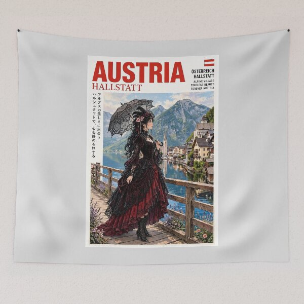 Item preview, Austria — Hallstatt — Gothic Elegance by the Alpine Lake designed and sold by DibujandoPorfa.
