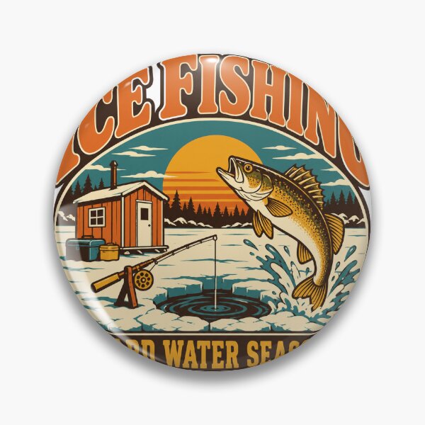 Item preview, Ice Fishing Gift - Hard Water Season designed and sold by RedRubyBubble.