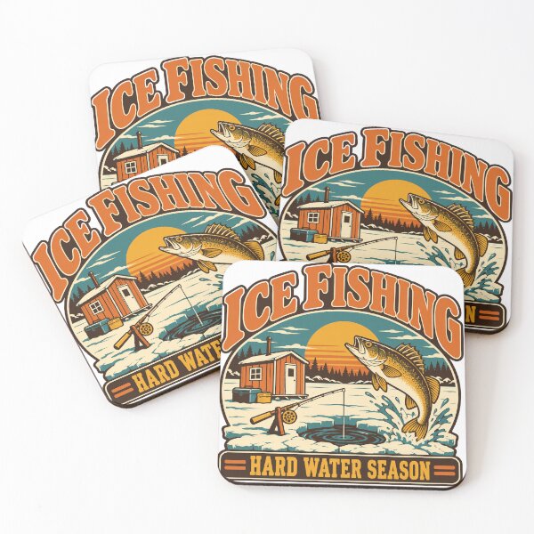 Item preview, Ice Fishing Gift - Hard Water Season designed and sold by RedRubyBubble.
