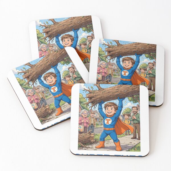 Item preview, Super Theo Lifts a Fallen Tree — Helping Hero Kids' Comic Art designed and sold by JonahCrossBooks.