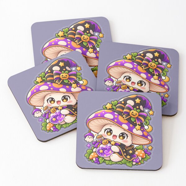 Item preview, Cute Magic Mushroom Witch Halloween Sticker designed and sold by Tiny Boo Studio.