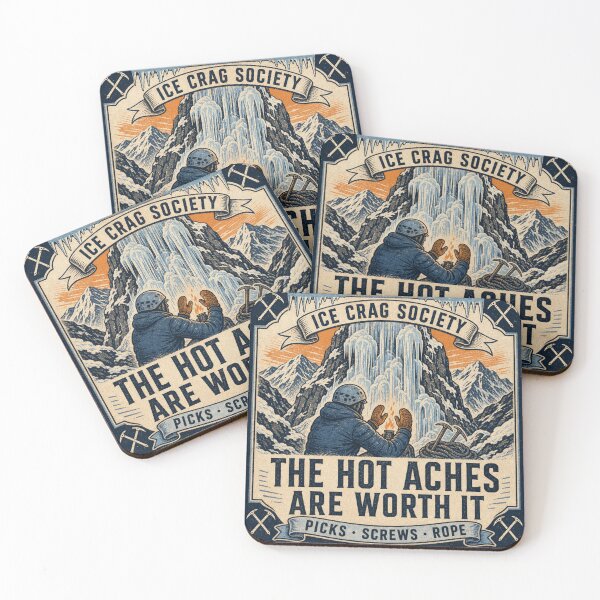Item preview, The Hot Aches Are Worth It Ice Climbing Badge designed and sold by BoosterShop.