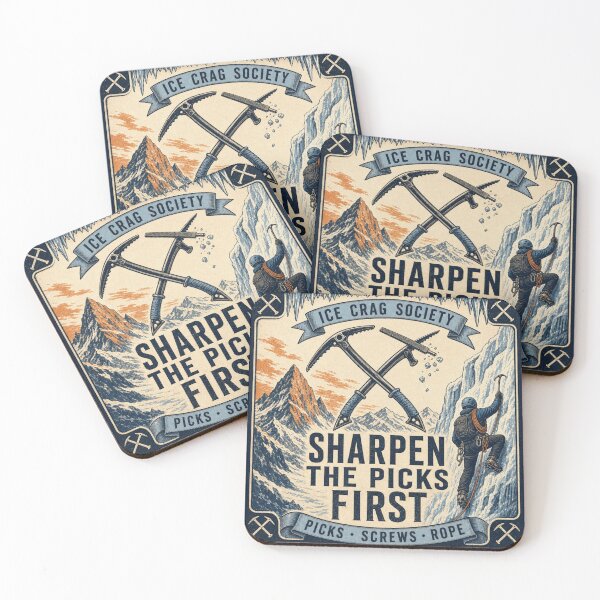 Item preview, Sharpen the Picks First Ice Gear Badge designed and sold by BoosterShop.