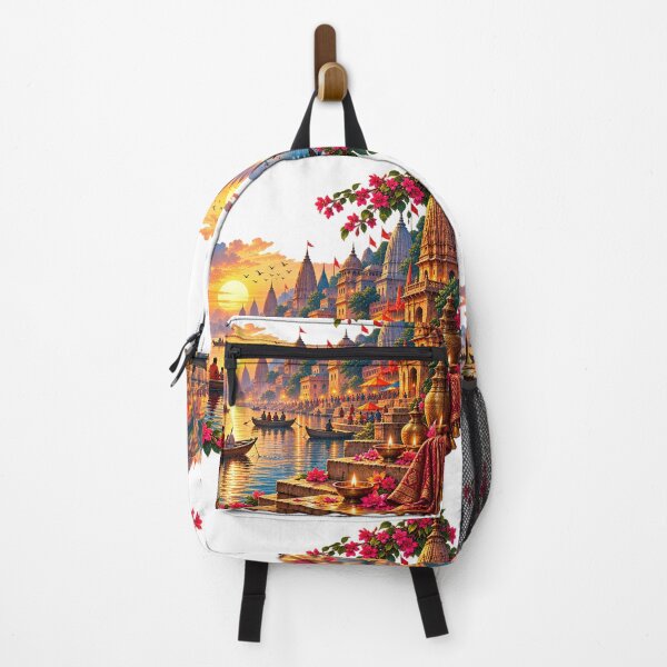 Item preview, Dawn on the Ganges Varanasi River Landscape designed and sold by MysticCanvasAi.