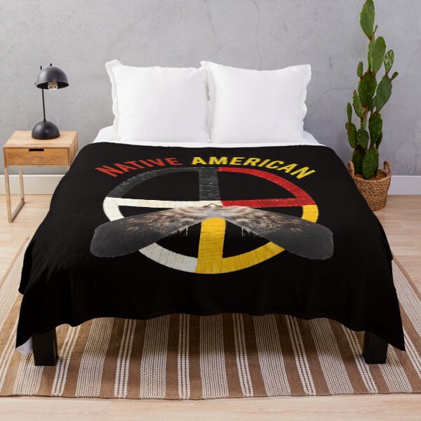 Item preview, Native American Spirit Wheel Peace Symbol Embroidered Art designed and sold by NoxArtis.