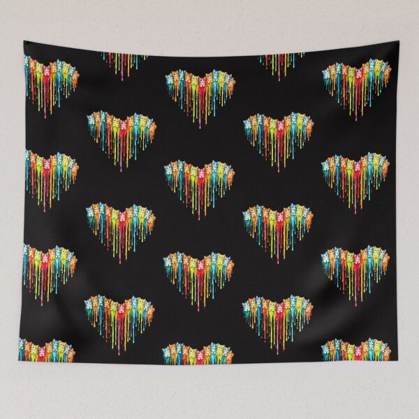 Item preview, Rainbow Kittens Heart – Colorful Paint Drip Cat T-Shirt designed and sold by NinaCreator.