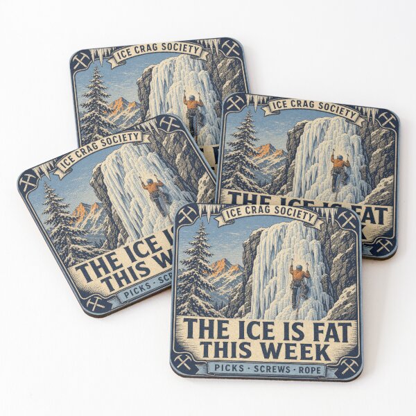 Item preview, The Ice Is Fat This Week Winter Climbing Badge designed and sold by BoosterShop.