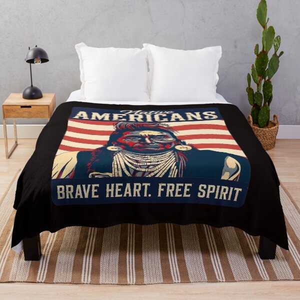 Item preview, Brave Heart. Free Spirit Native American Portrait designed and sold by NoxArtis.