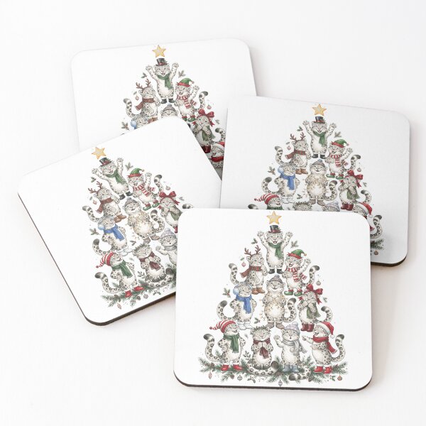 Item preview, Snow Leopard Christmas Tree designed and sold by Tiffany Roy.