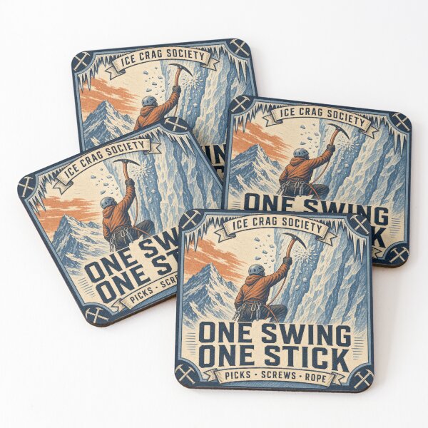 Item preview, One Swing One Stick Ice Axe Badge designed and sold by BoosterShop.