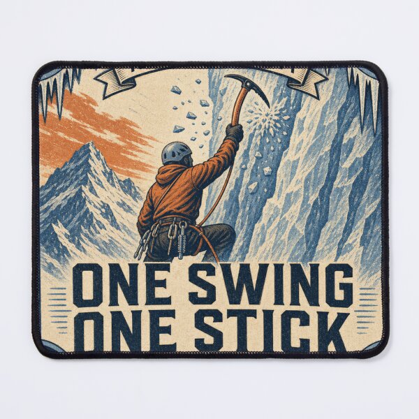 Item preview, One Swing One Stick Ice Axe Badge designed and sold by BoosterShop.