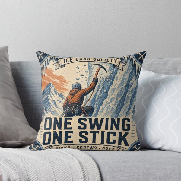 Item preview, One Swing One Stick Ice Axe Badge designed and sold by BoosterShop.