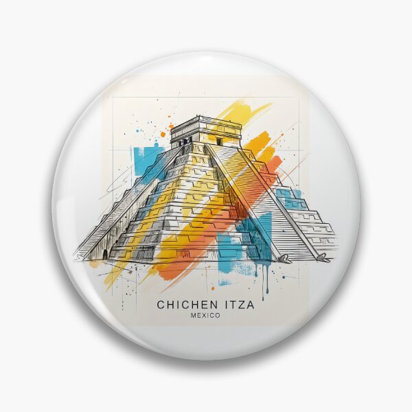 Item preview, Chichen Itza in Modern Geometric Art designed and sold by EdwinkOne.