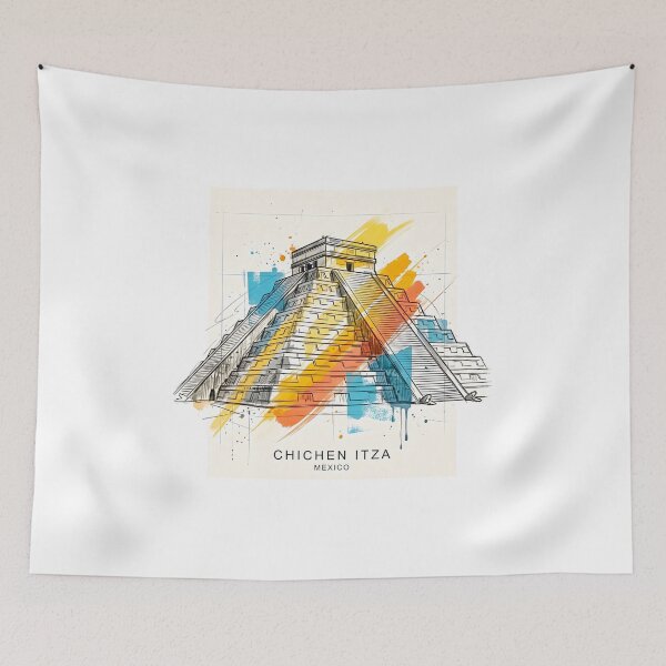 Item preview, Chichen Itza in Modern Geometric Art designed and sold by EdwinkOne.