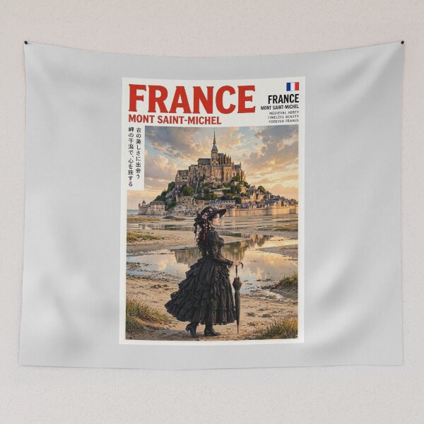 Item preview, France — Mont Saint-Michel — Gothic Dreams Above the Tides designed and sold by DibujandoPorfa.