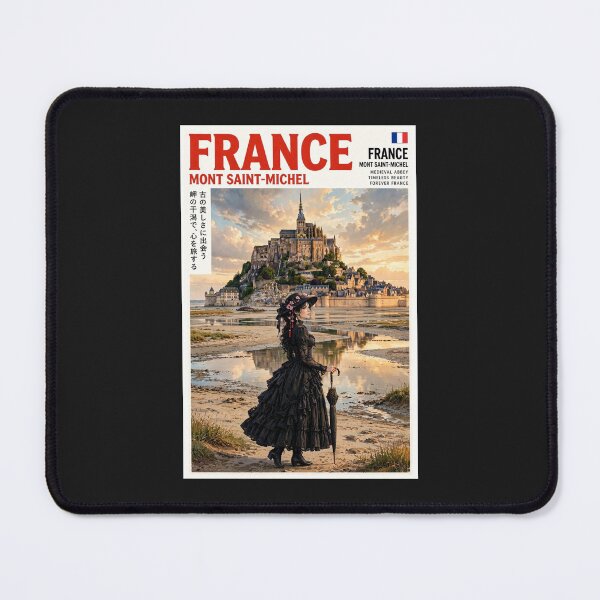 Item preview, France — Mont Saint-Michel — Gothic Dreams Above the Tides designed and sold by DibujandoPorfa.