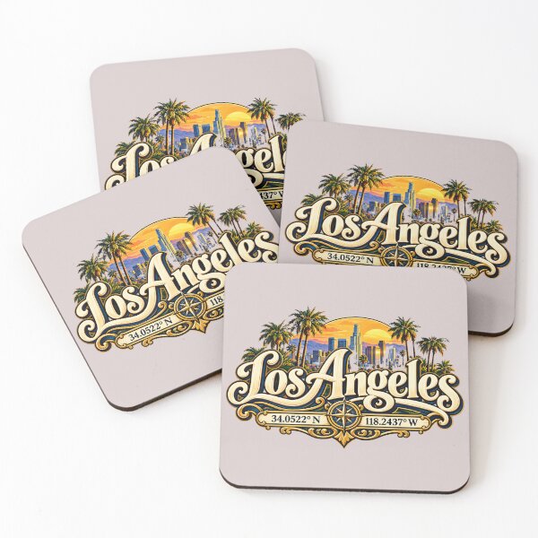 Item preview, Los Angeles longitude latitude designed and sold by ArtPixs.