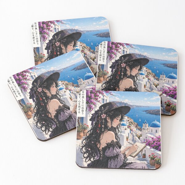 Item preview, Greece — Santorini — Gothic Dreams Above the Aegean Sea designed and sold by DibujandoPorfa.