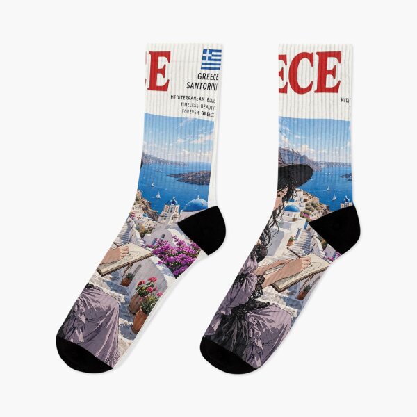 Item preview, Greece — Santorini — Gothic Dreams Above the Aegean Sea designed and sold by DibujandoPorfa.