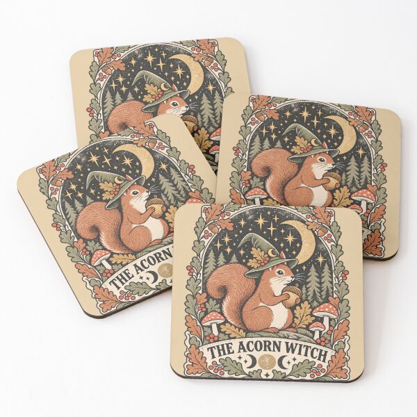 Item preview, The Acorn Witch – Witchy Squirrel Autumn Woodland Magic designed and sold by Blanczet.