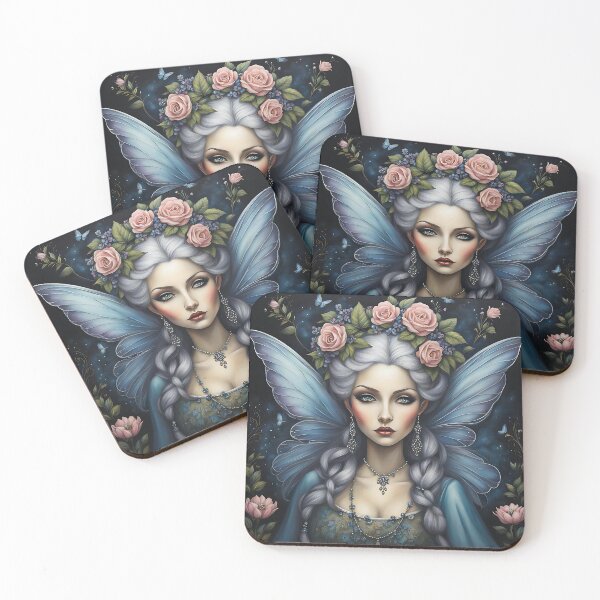 Item preview, Silver Hair Fairy with Rose Crown - Full Background designed and sold by Chaotic Pixels.