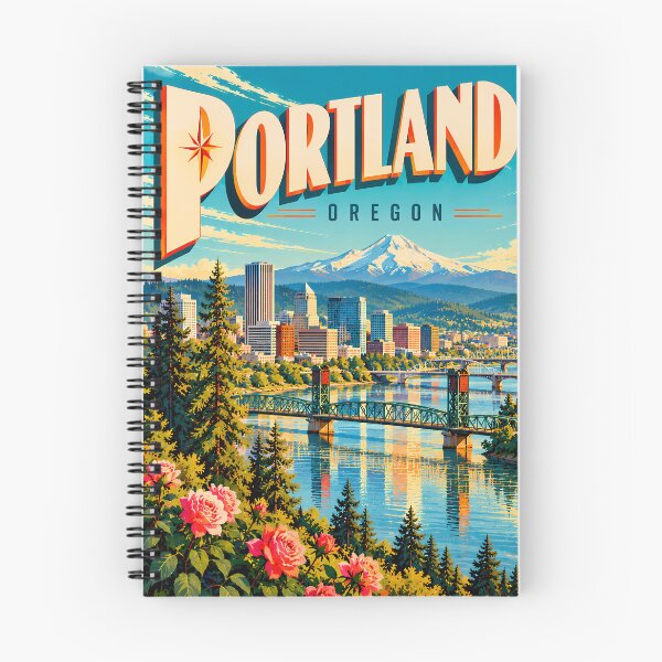 Item preview, Portland Oregon Retro Travel Poster - Nostalgic, Explore the Charm of Portland designed and sold by potseed21.