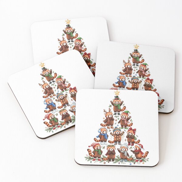 Item preview, Red Panda Christmas Tree designed and sold by Tiffany Roy.