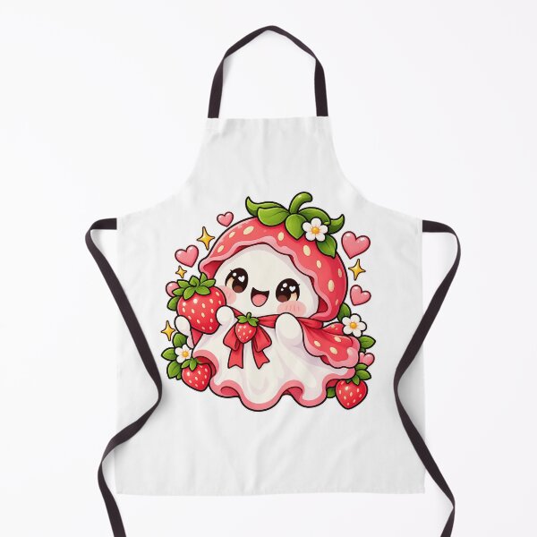 Item preview, Strawberry Ghost – Cute Kawaii Spooky Sticker designed and sold by RJACreative.