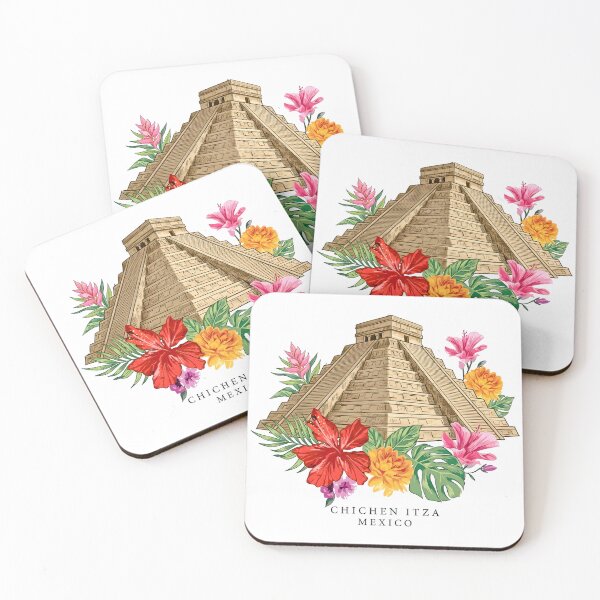 Item preview, Chichen Itza Among Tropical Flowers designed and sold by EdwinkOne.