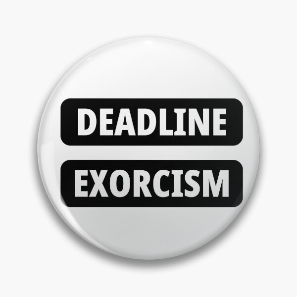 Artikelvorschau, Deadline Exorcism Halloween Sticker Funny Spooky Work Text Quote entworfen und verkauft von PRIME4YOU.