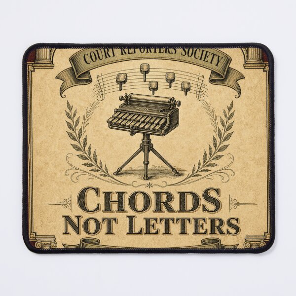 Item preview, Chords Not Letters Court Reporter Badge designed and sold by BoosterShop.