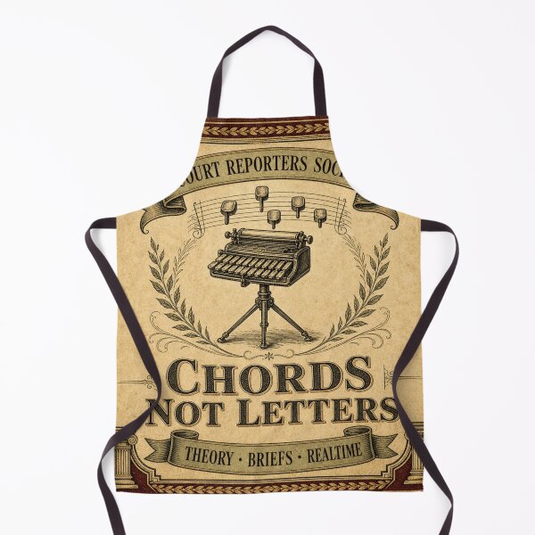 Item preview, Chords Not Letters Court Reporter Badge designed and sold by BoosterShop.