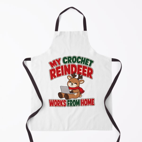 Item preview, My Crochet Reindeer Works From Home designed and sold by epic-phrases.