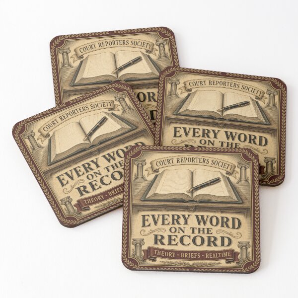 Item preview, Every Word on the Record Court Stenographer Badge designed and sold by BoosterShop.