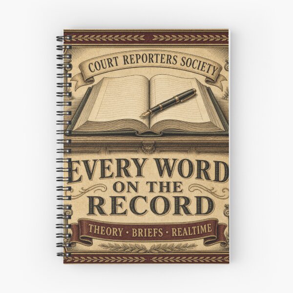 Item preview, Every Word on the Record Court Stenographer Badge designed and sold by BoosterShop.