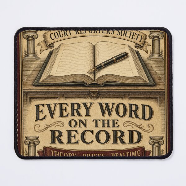 Item preview, Every Word on the Record Court Stenographer Badge designed and sold by BoosterShop.