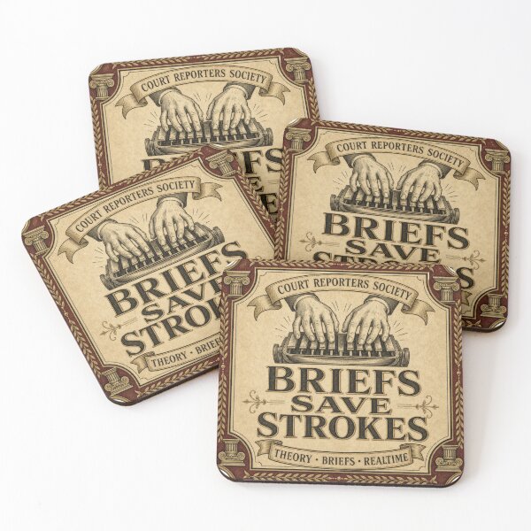Item preview, Briefs Save Strokes Stenography Badge designed and sold by BoosterShop.