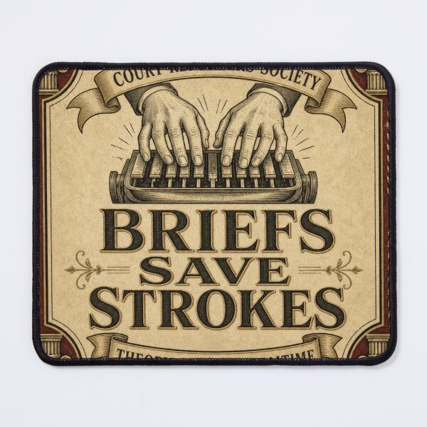 Item preview, Briefs Save Strokes Stenography Badge designed and sold by BoosterShop.