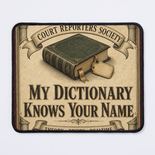 Item preview, My Dictionary Knows Your Name Realtime Reporting Badge designed and sold by BoosterShop.