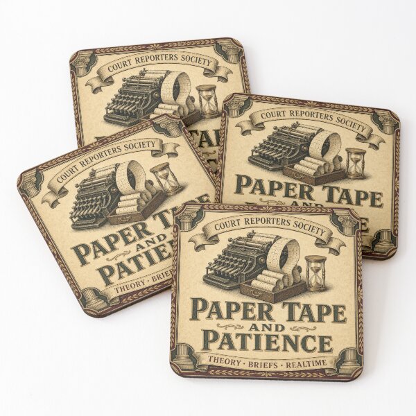 Item preview, Paper Tape and Patience Deposition Badge designed and sold by BoosterShop.