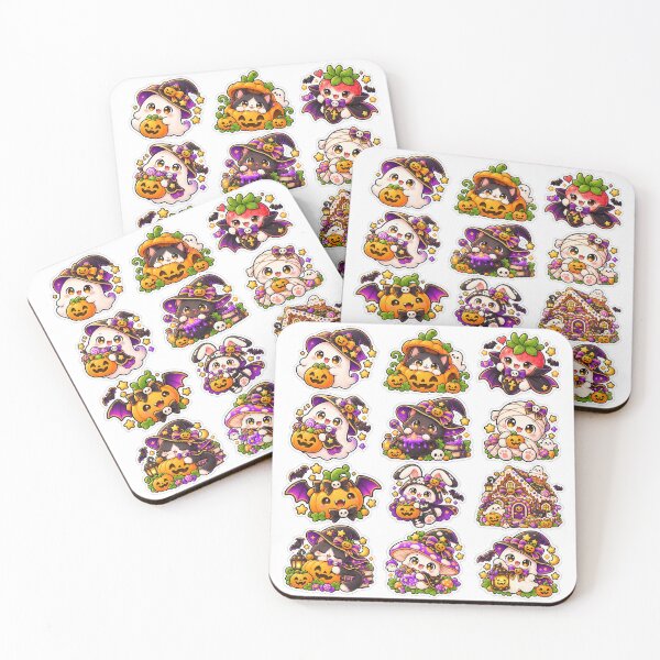 Item preview, Tiny Boo Halloween Squad – 12 Cute Kawaii Halloween Stickers designed and sold by Tiny Boo Studio.