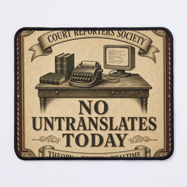 Item preview, No Untranslates Today Captioning Badge designed and sold by BoosterShop.