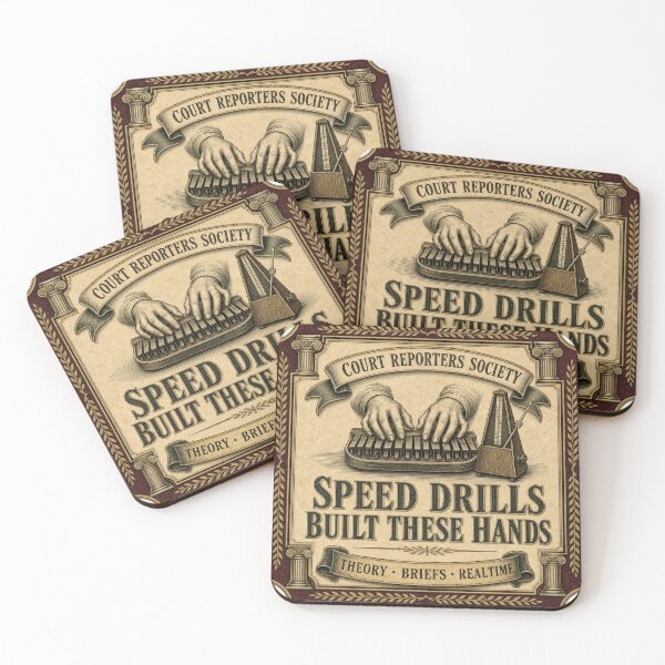 Item preview, Speed Drills Built These Hands Steno Student Badge designed and sold by BoosterShop.