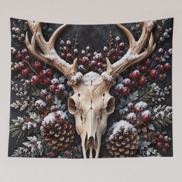 Item preview, Winter Deer Skull – Gothic Woodland Quilling Art designed and sold by ndesigns1.