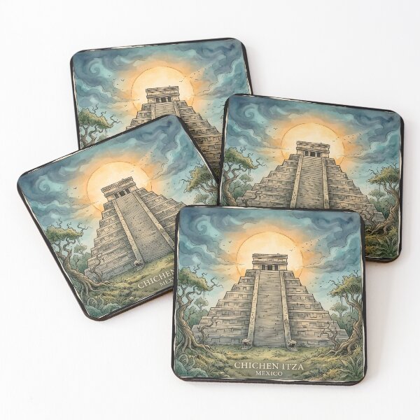 Item preview, Chichen Itza Beneath the Golden Mayan Sun designed and sold by EdwinkOne.